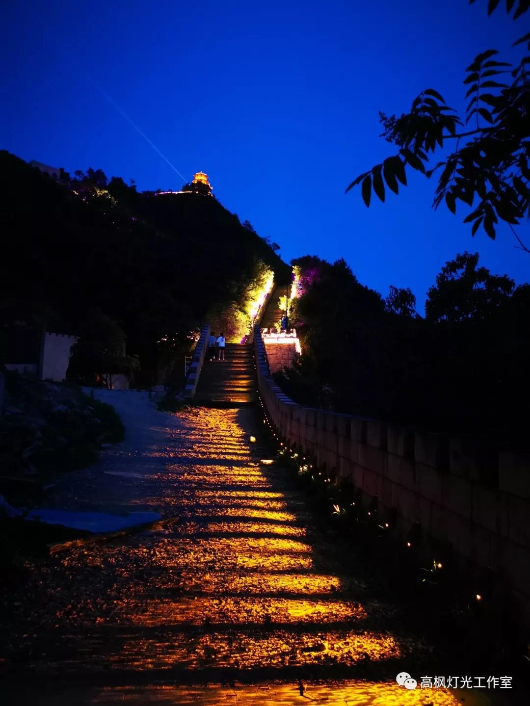 中国最美民间长城村--浙江永康园周村城建筑景观夜景