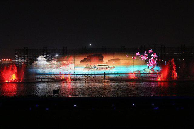 阜阳双清湾公园灯光水幕秀