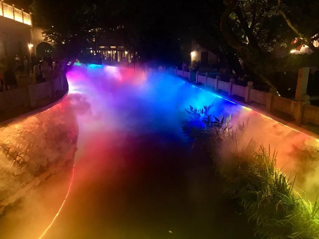 福州上下杭景区水上灯光秀