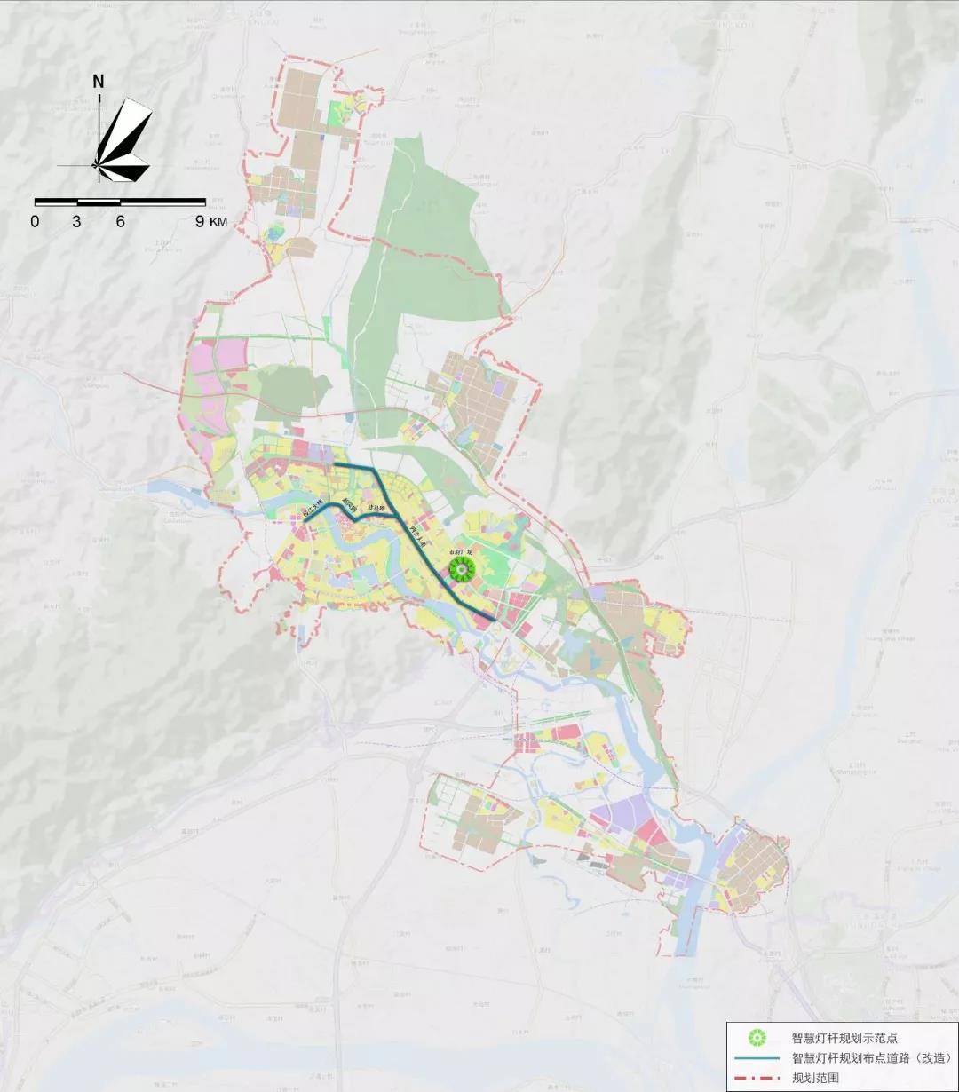 ▼广宁县智慧灯杆布点规划图