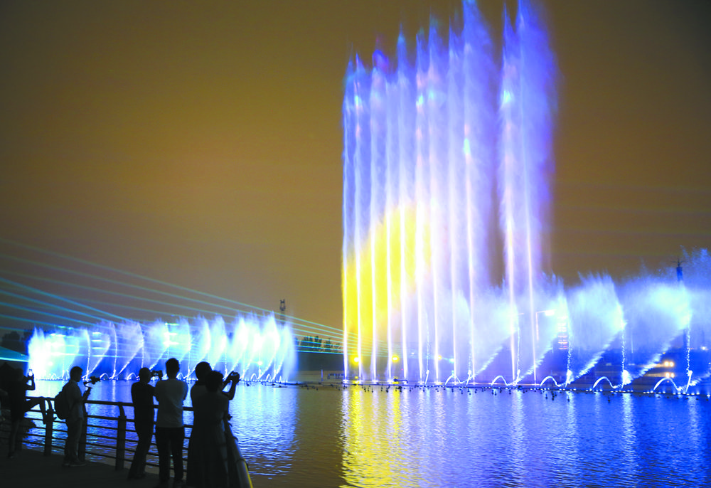 今晚滹沱河光影水秀上演石家庄夜景添新名片